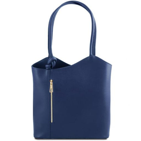 Patty - Saffiano leather convertible backpack shoulderbag